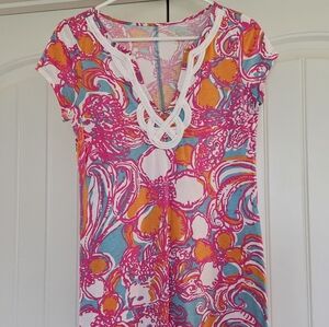 Lilly Pulitzer Pink, Orange, and Blue Size Small Dress